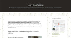 Desktop Screenshot of curlyhairgenius.com